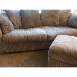 THREE SETTER SOFA AND FOOTSTOOL FREE DELIVERY