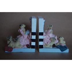 Pair of Children's Bookends Andrex Puppies at Play, Lovely Practical Items.