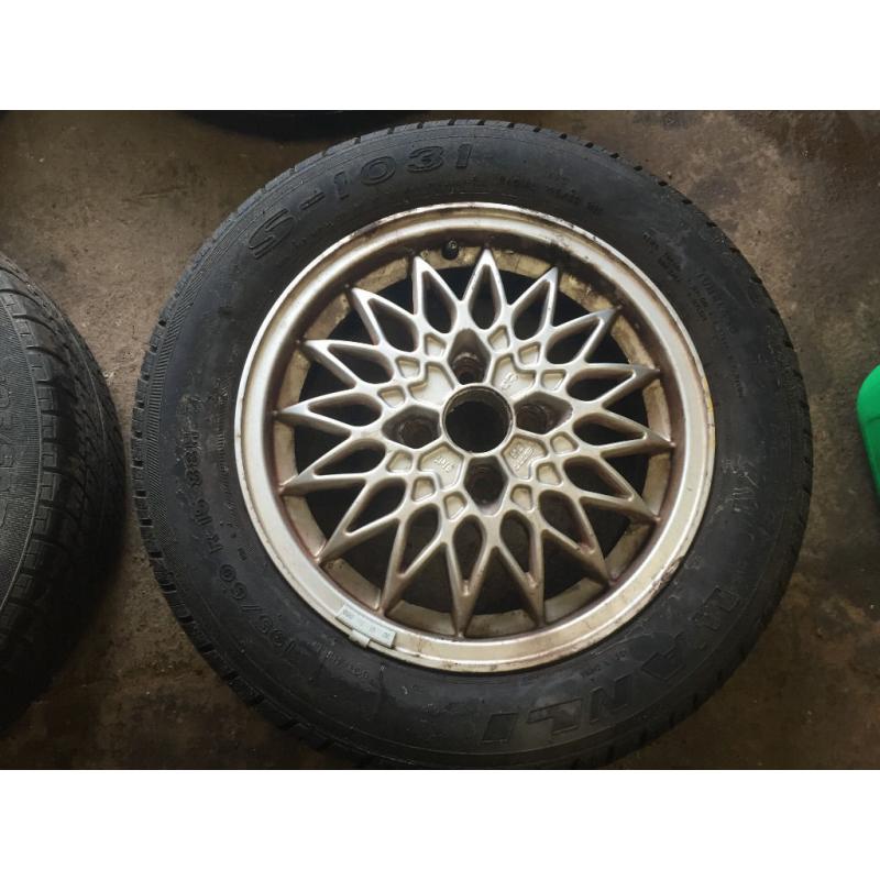 honda civic del sol eg ek4 vti ej9 15" bbs alloy wheels with tyres 4x100