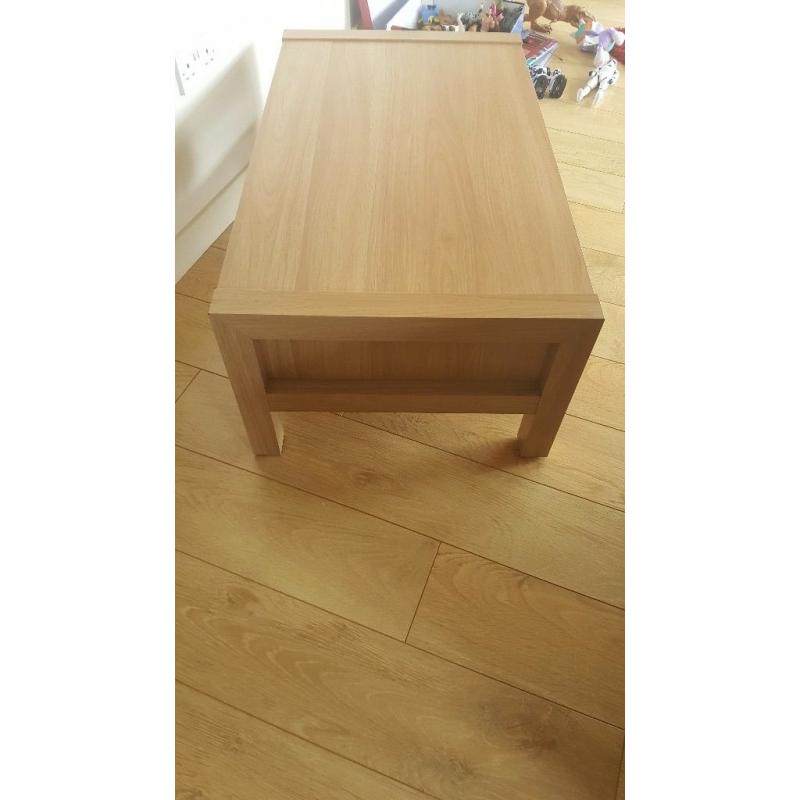 Solid Oak TV Unit/Coffee table