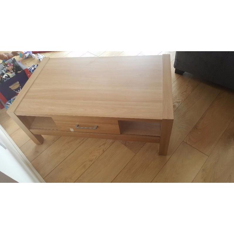 Solid Oak TV Unit/Coffee table