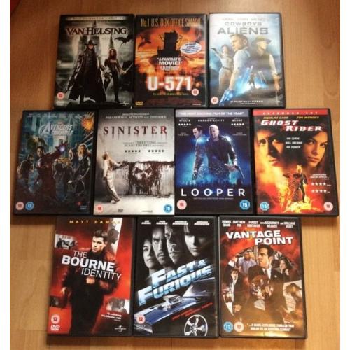 Job lot 10 DVDs horror/thriller/action (bundle #12)