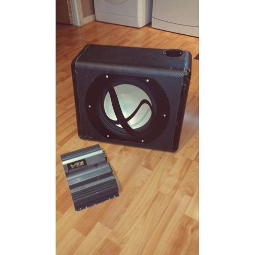 Infinity 12" 4-ohm subwoofer & Alpine amp