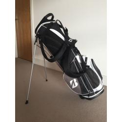 BRIDGESTONE Golf Stand Bag Black & White (Unused) Ideal gift for Fathers Day!