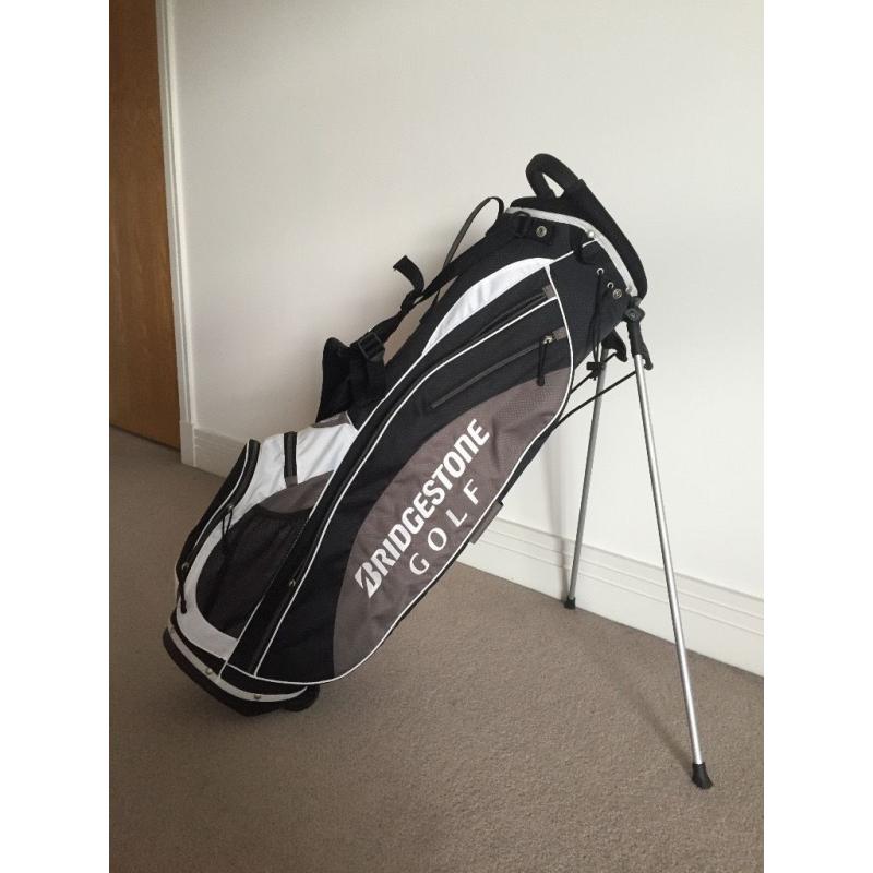 BRIDGESTONE Golf Stand Bag Black & White (Unused) Ideal gift for Fathers Day!