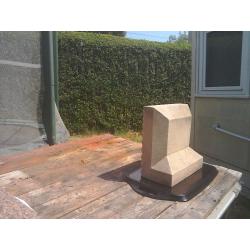 Small memorial / headstone. Sandstone.