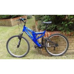 Beautiful blue Mountain Bike