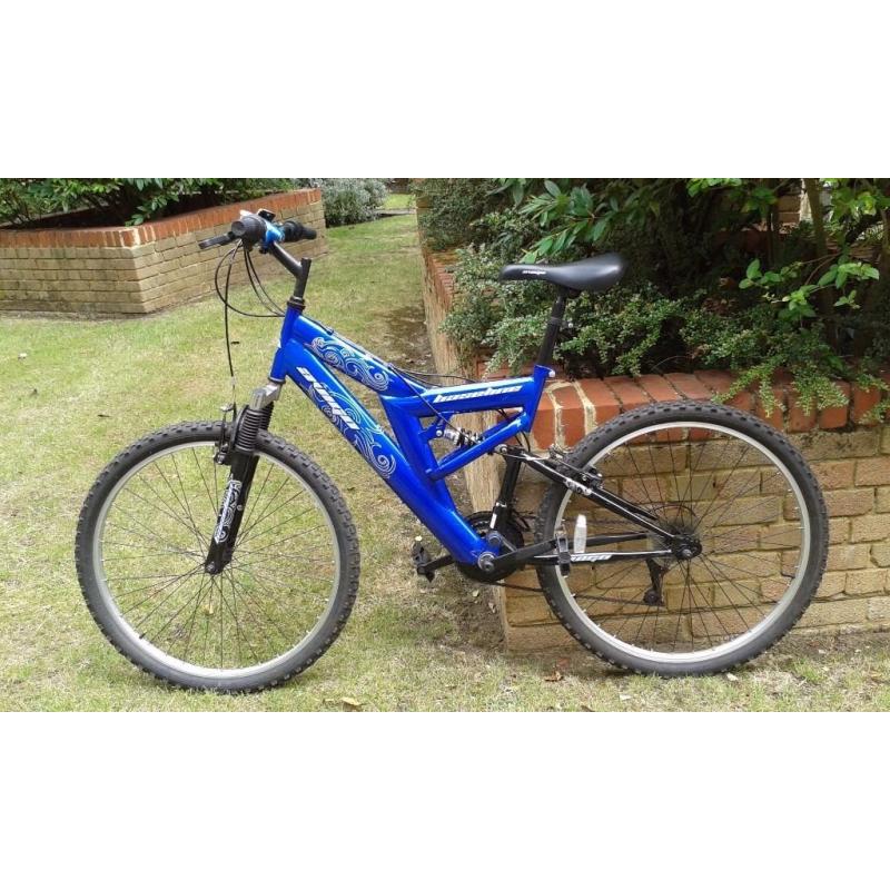 Beautiful blue Mountain Bike