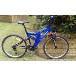 Beautiful blue Mountain Bike