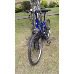 Beautiful blue Mountain Bike