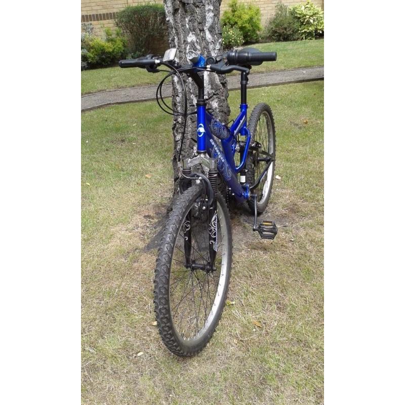 Beautiful blue Mountain Bike