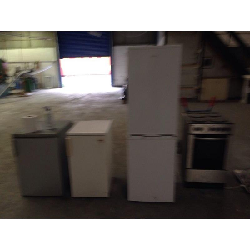 Fridges and freezers and cooker