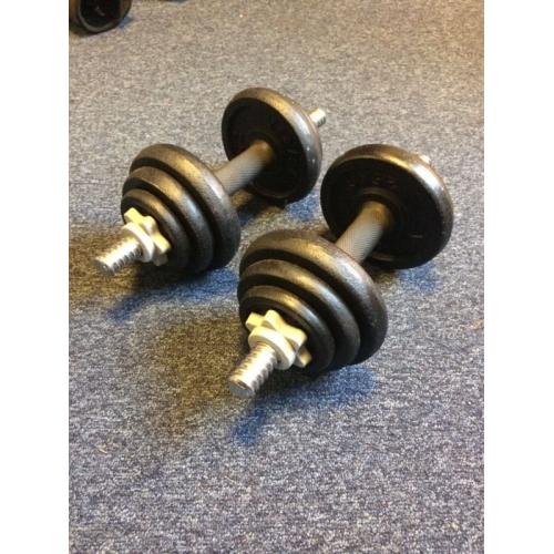 York 15kg Cast Iron Dumbell Set