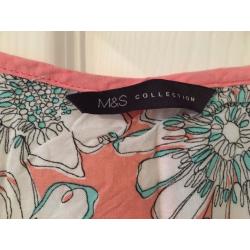 Woman M&S Peach Maxi dress, Size 14