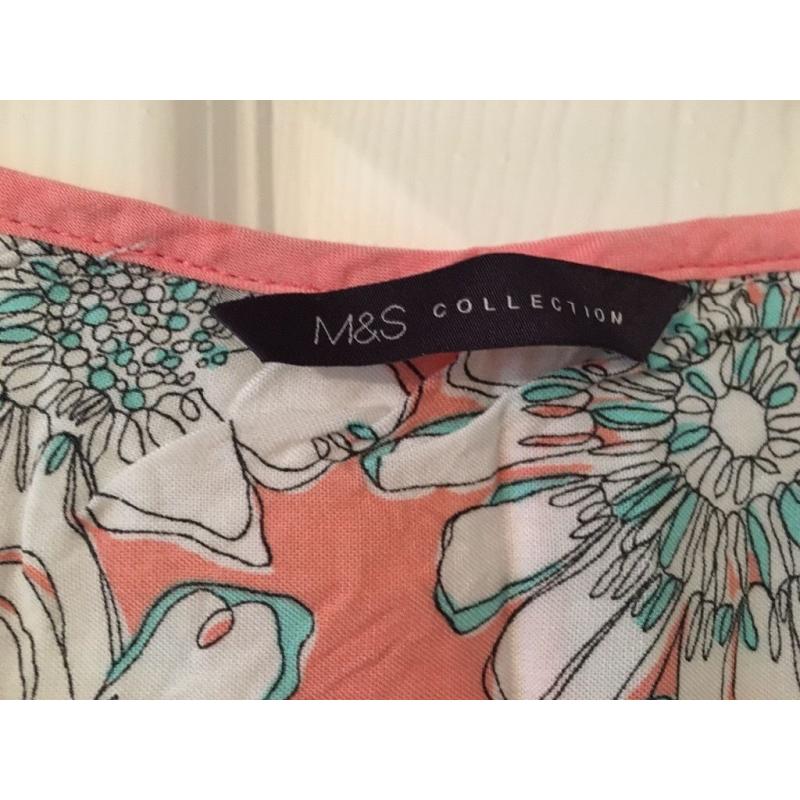 Woman M&S Peach Maxi dress, Size 14