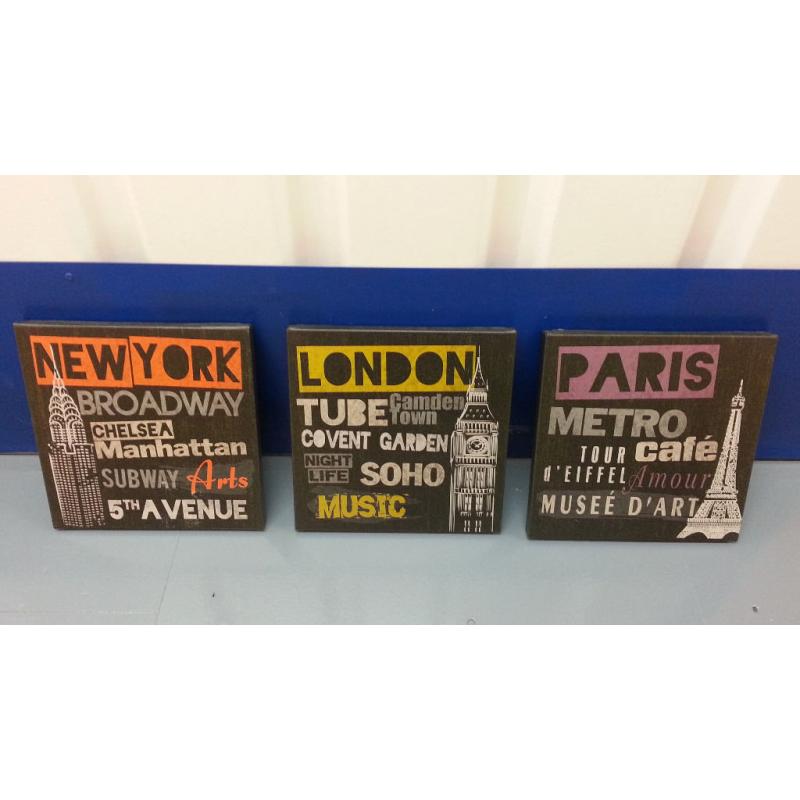 Ikea New York, London, and Paris canvas prints