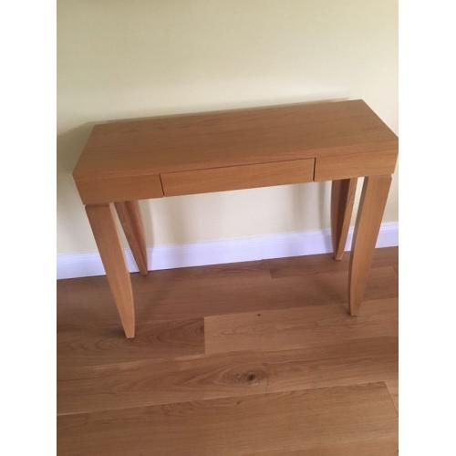 Light oak console table