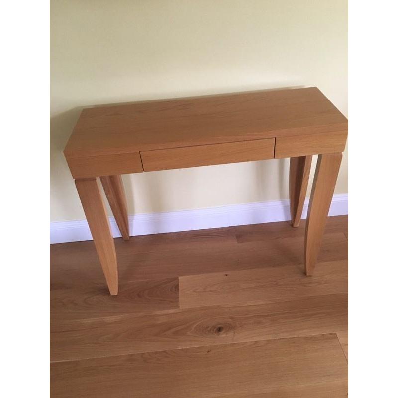 Light oak console table