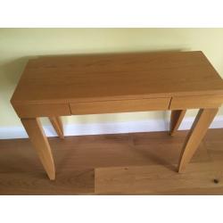 Light oak console table