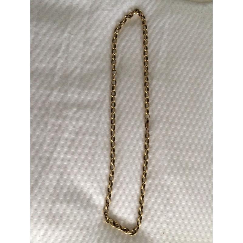 9 carat gold belcher chain