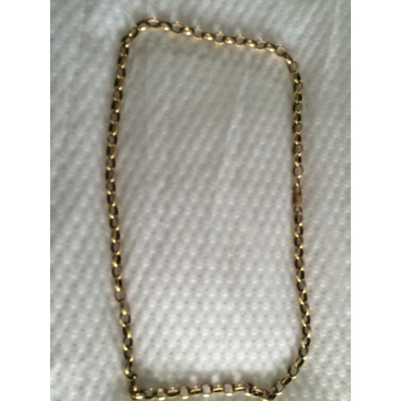 9 carat gold belcher chain