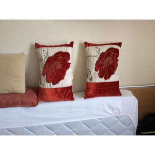 CUSHIONS 2 rectangular cushions. Silk and velvet . As new