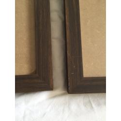 3 large brown photo frames