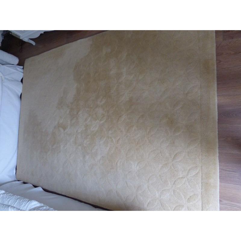 NEXT natural biscuit colour large 100% wool rug