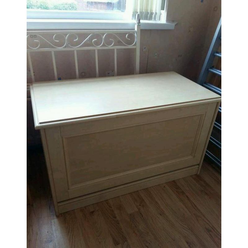 Beech Toy Box/ blanket box/ futon
