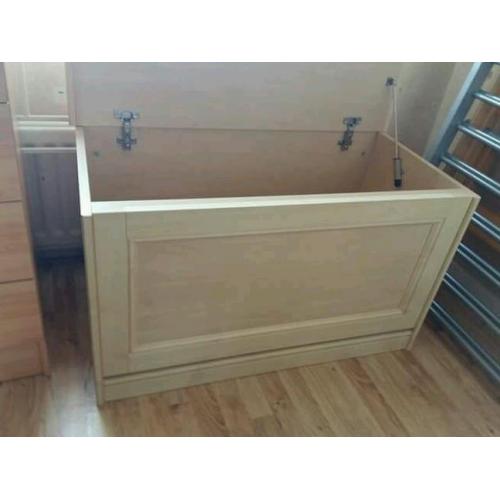 Beech Toy Box/ blanket box/ futon