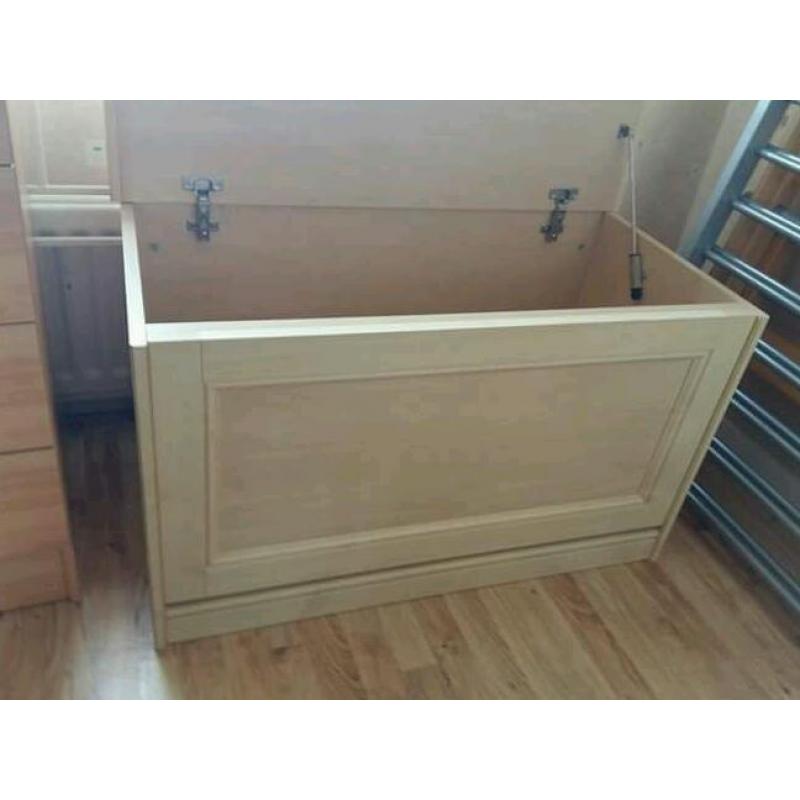 Beech Toy Box/ blanket box/ futon