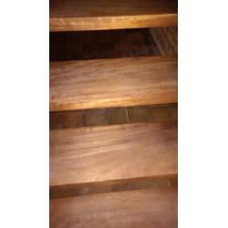 Retro Hardwood Open Stairs 36" Wide