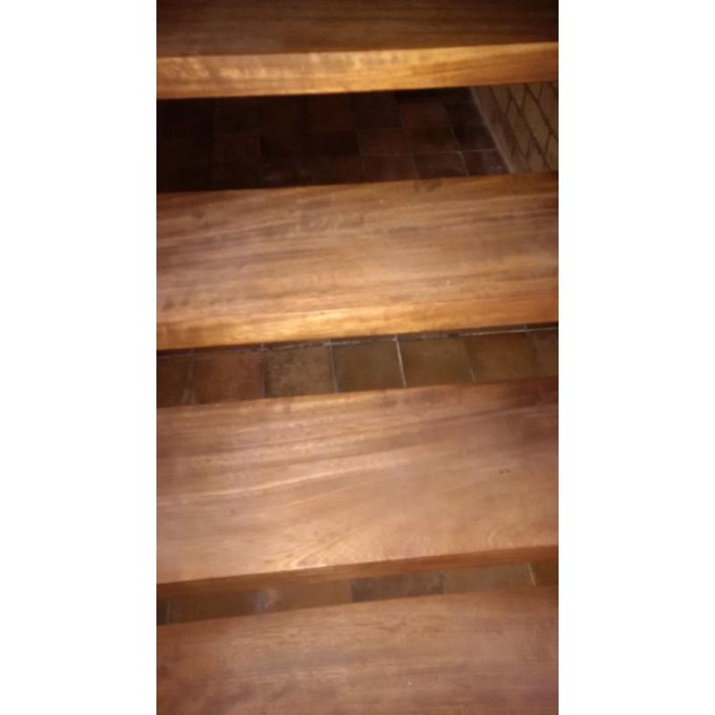 Retro Hardwood Open Stairs 36" Wide