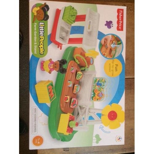 Fisher Price Little People Farm Garden and Stand- brand new
