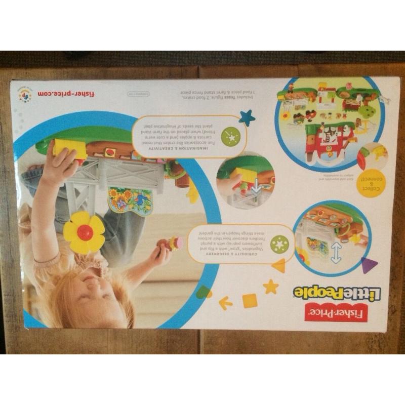 Fisher Price Little People Farm Garden and Stand- brand new
