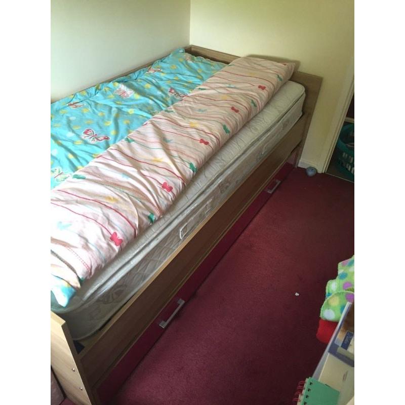 Single bed with mattress