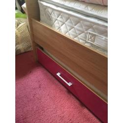 Single bed with mattress