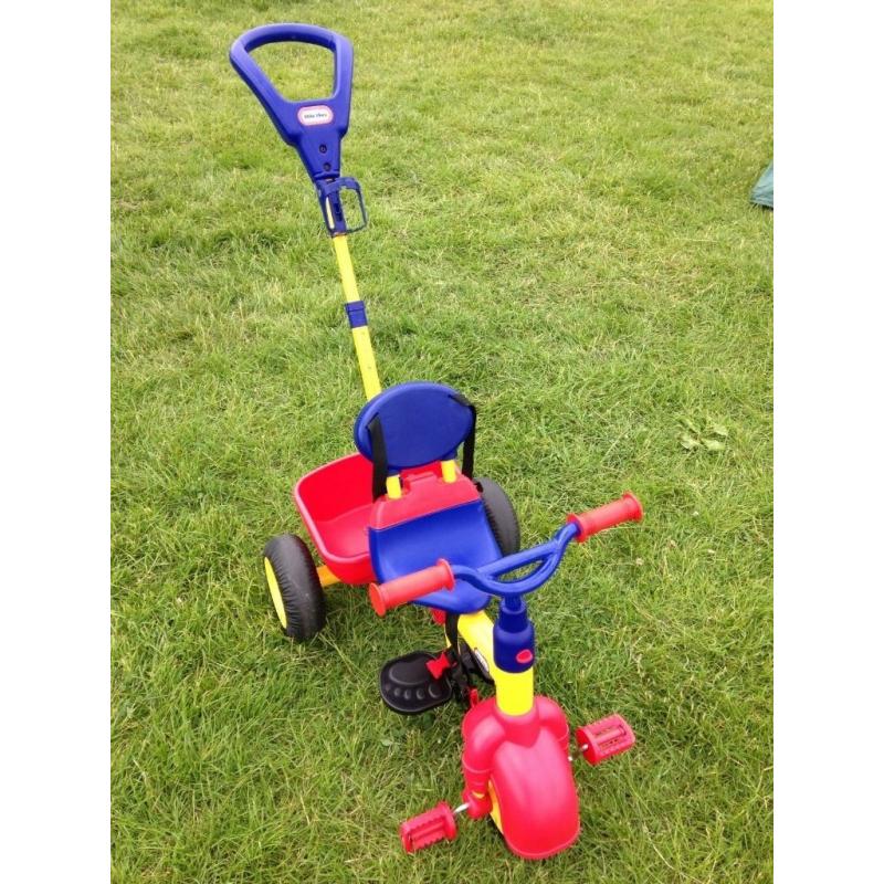 Little tykes trike with parent control handle .