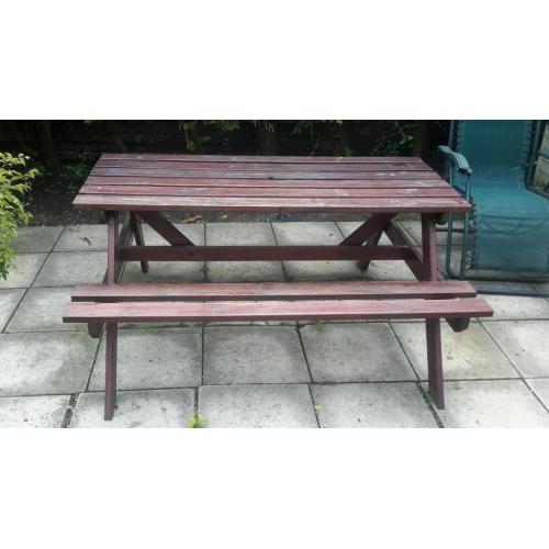 Garden picnic bench