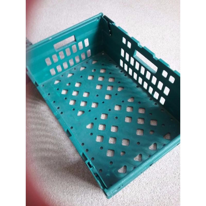 20 GREEN PLASTIC BASKETS IDEA FOR CAR BOOT