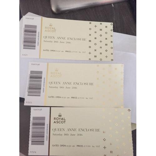 Royal ascot 18th June x3
