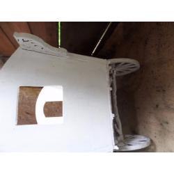 Hand crafted vintage wooden caravan, Barbie doll sized