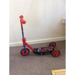 Spiderman bike and scooter