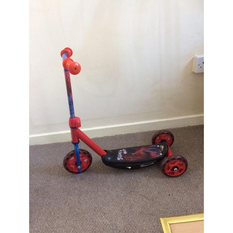 Spiderman bike and scooter