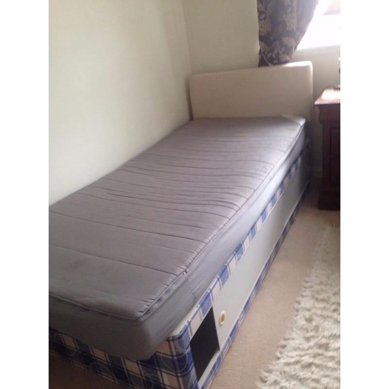 Single bed with Storage, Headrest and Mattress