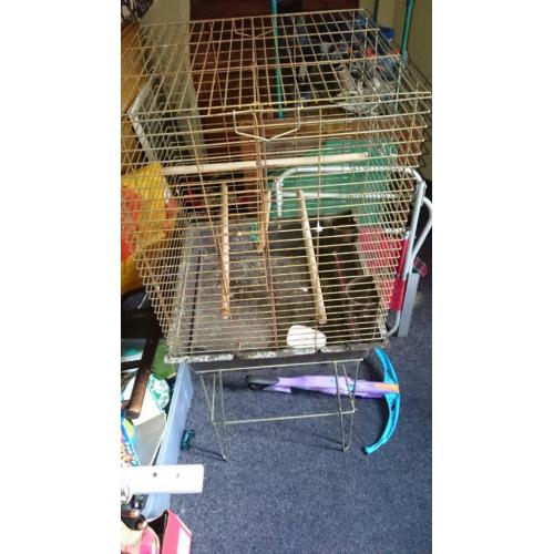 Metal Bird Cage and Stand