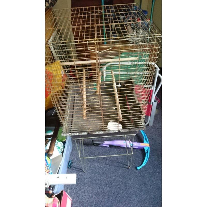 Metal Bird Cage and Stand