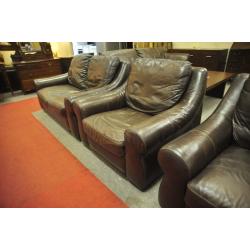 Three seat sofa, two seat sofa and armchair (G0800)