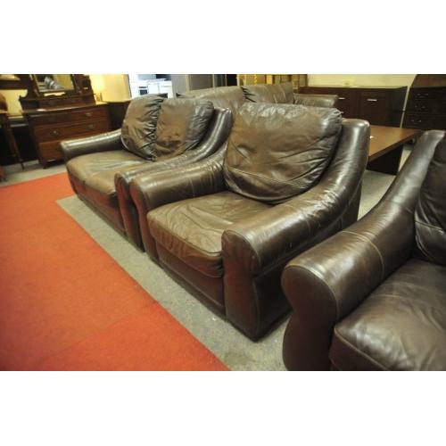 Three seat sofa, two seat sofa and armchair (G0800)
