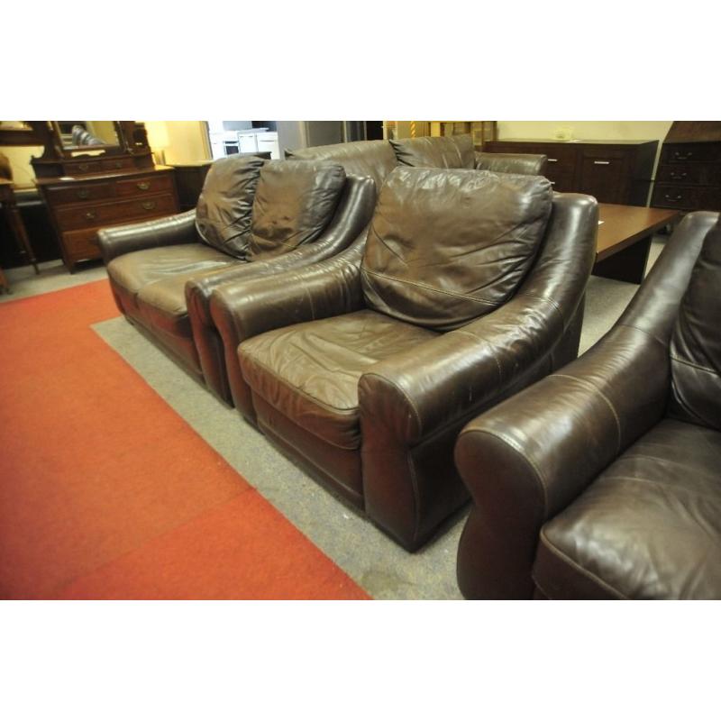 Three seat sofa, two seat sofa and armchair (G0800)
